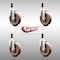 Service Caster 5 Inch 316SS High Temp Glass Filled Nylon 7/8 Inch Expanding Stem Caster Set SCC-SS316EX20S514-GFNSHT-78-4 - alternate 2